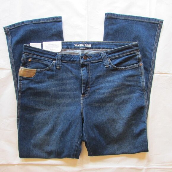 Wrangler RIGGS WORKWEAR Women's 5 Pocket Boot Cut Jean - Light Stone - Picture 4 of 5